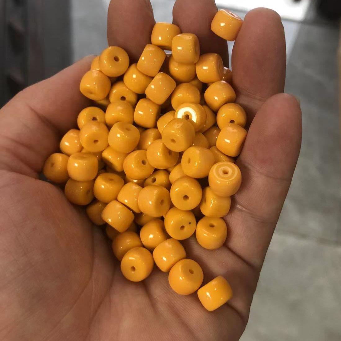 

8x6 мм Имитация натурального камня стеклянные бусины-бочонки - цилиндрические фарфоровые бусины для ювелирных аксессуаров своими руками