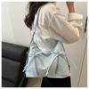 Bow Knot Faux Leather Tote Bag for Women Large Capacity Shoulder Backpack