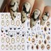 New nail art stickers ins Halloween cute flowers ghost mirror ghost bat adhesive nail stickers