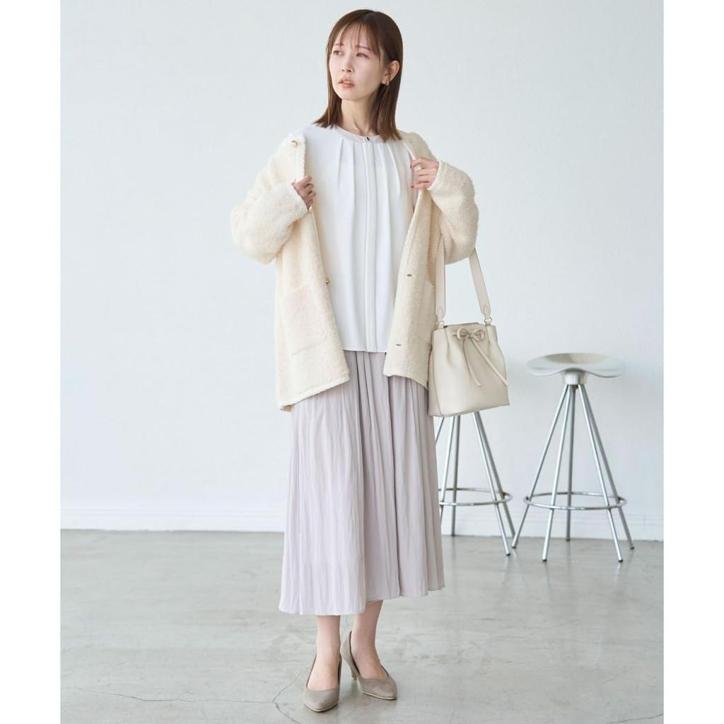 ROPE PICNIC Piping Tuck White Women's Blouse, (11)