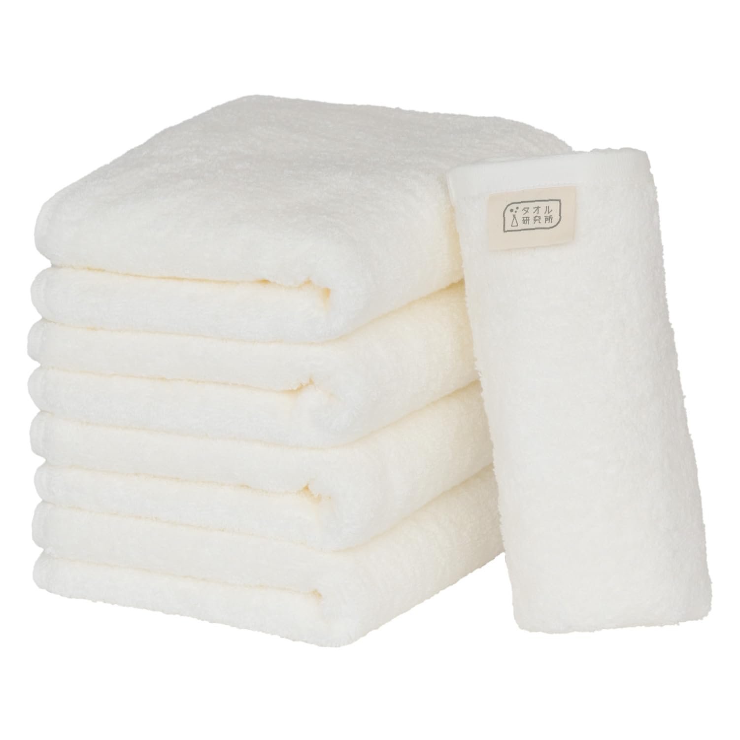 

Towel Laboratory Face JapanTechnology [Volume Rich] #003 Towels, White, 5-Piece Set, Hotel-Grade, Thick, Fluffy, High-Absorbency, Durable, 100%