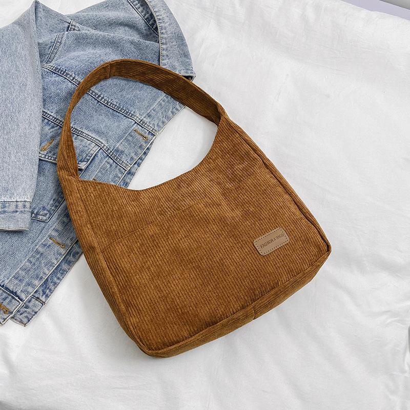 

2024 winter new fashion casual shoulder bag retro personalized handbag simple large capacity tote bag women s bag коричневий