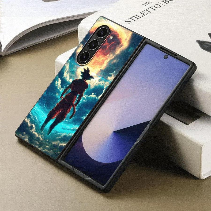 Dragon Ball Silhouette Goku Case for Samsung Galaxy ZFold4 Z Fold 7 6 5 4 3 ZFold5 ZFold3 ZFold6 ZFold7 Back Phone Cover
