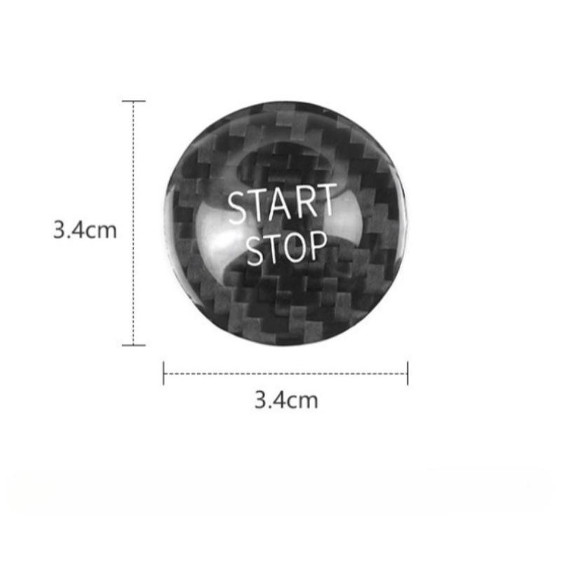 For Renault Megane 3 2 Clio 4 Car Captur Engine Start Stop Button Cover Real Carbon Fiber Sticker 2013 2014 2015 2016 2017 2018
