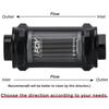 PQY BLACK AN6 / AN8 / AN10 Inline Fuel Filter E85 Ethanol With 100 Micron Stainless steel element and PQY sticker