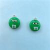 10pcs Colorful M Bean Candy Resin Charms Handmade Accessories