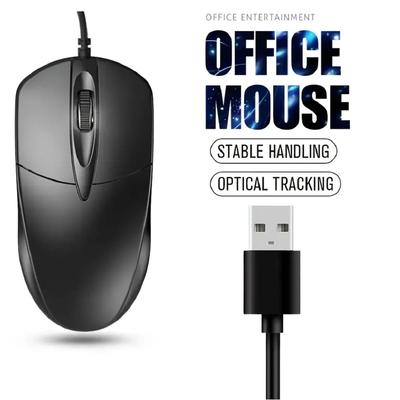 Ambidextrous Wired USB Optical Mouse, 1200DPI Trackball,  Anti- Slip Roller, Compatible with PC, Notebook, Wheel-Mouse