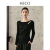 Half-Leaf Women's Irregular Hollow-out Diagonal Cut Knit Top (2025 Autumn)