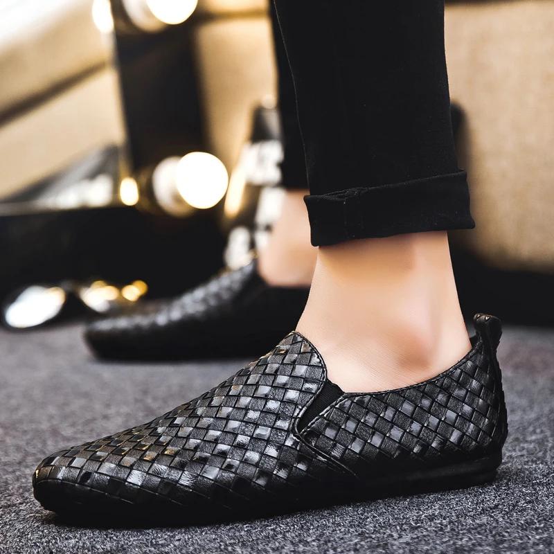 Scarpe Casual da Uomo in Pelle di Alta Qualità Marca WAERTA Estate Uomo Traspiranti Resistenti Scarpe da Guida da Uomo Morbide Leggere Taglia 39-45