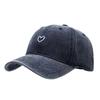 Literary and retro small love embroidery soft top fashion cap women's summer outdoor simple washed baseball cap men's autumn