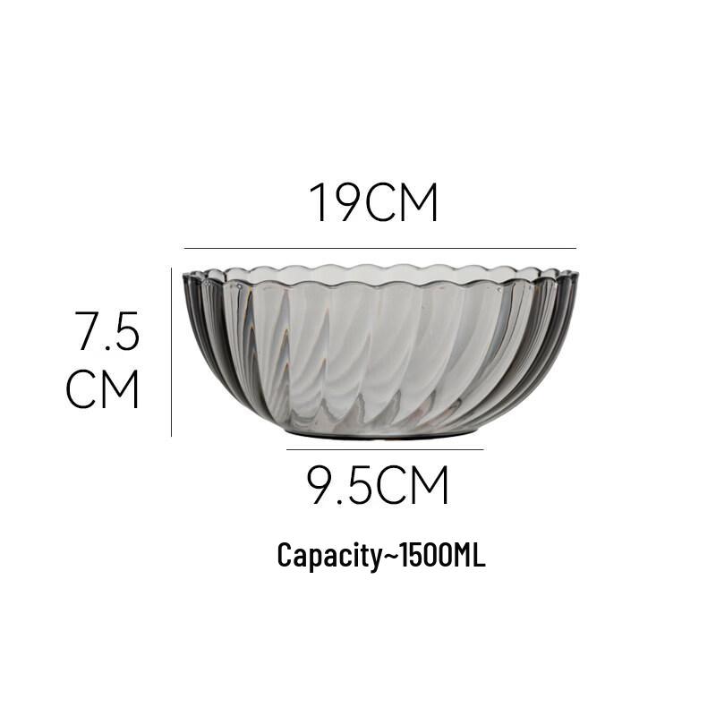 Jingbaodi High-Temperature Clear Plastic Bowls, 10-Pack