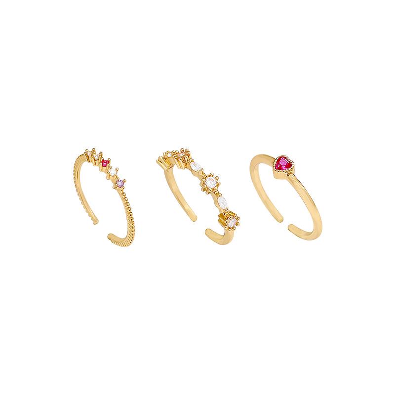 Korean Style Zircon Index Finger Ring: Elegant, Sweet, and Trendy Open Design for Women