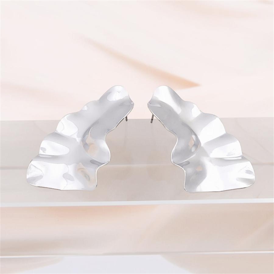 New Shiny Pendant Earrings Rose Gold Simple Rectangular Earrings Ladies Exquisite Earrings Stud Earrings