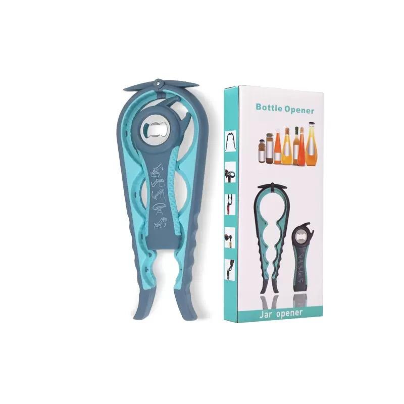 HOMZY Can Opener Multi Functional Four In One Beverage Bottle Opener Cap Twister Four Position Can Opener Anti Slip Cap Twister