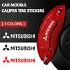 6pcs Car Wheel Caliper Stickers Vinyl Brake Decal for Lancer Mirage OTO ASX L300 Montero L200 Outlander Delica Pajero