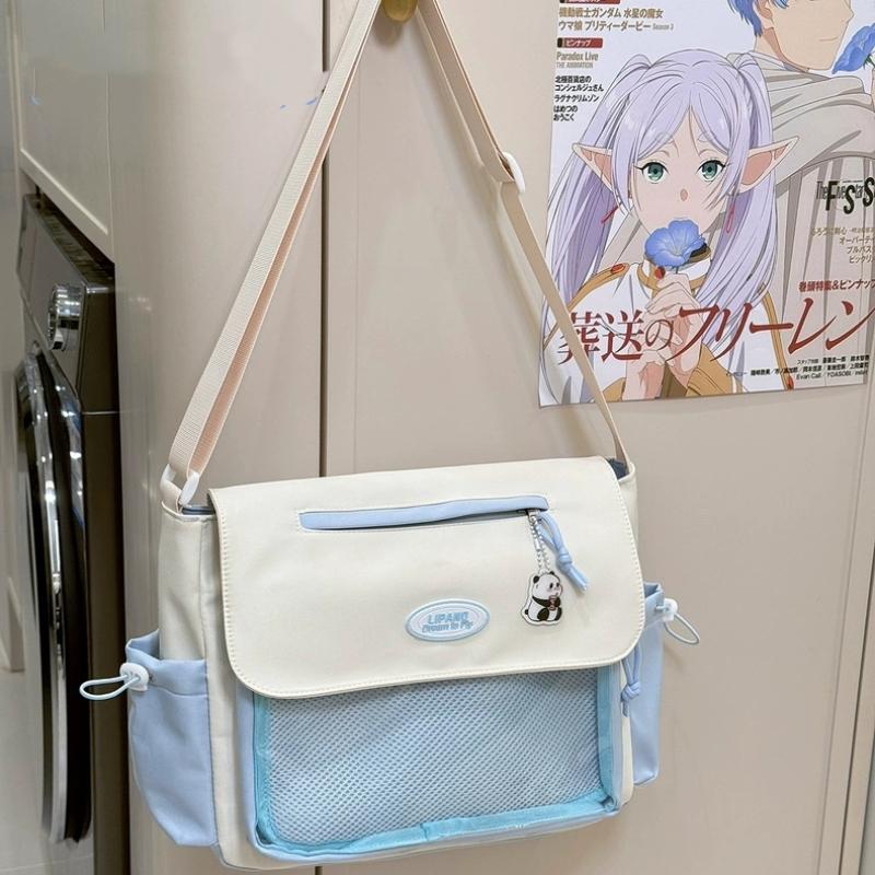 New Y2K Student Casul Crossbody Bag Clear DIY Display Ita Bag Lady Workwear Style Shoulder Bag Harajuku Fashion Travel Schoolbag