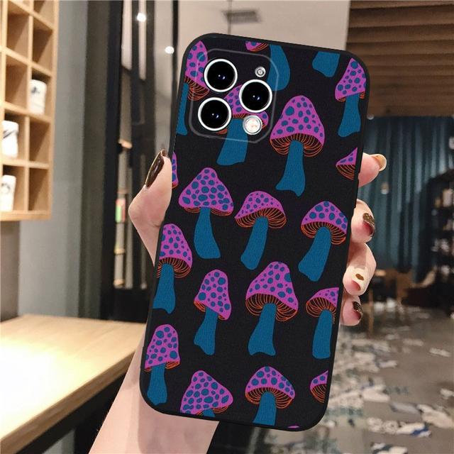 Phone Case For Iphone 14 Pro Max 13 12 11 Pro Max Xs Xr X 12mini 14 Plus Se Mushrooms Art Case Funda