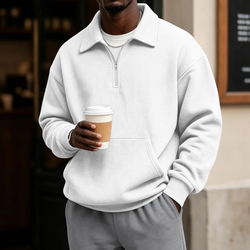 Men's Casual Hooded Sweatshirt with Multiple Pockets Long Sleeve Athletic Pullover