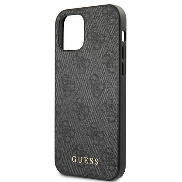 Guess Guhcp12Mg4Gfgr Iphone 12 / 12 Pro6,1 Grå/Grey Hard Case 4G Metall Gull Logo