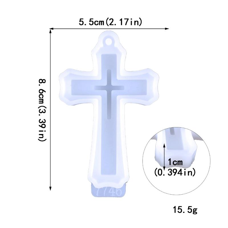 Cross Silicone Resin Mold Epoxy Resin Molds Crucifix Casting Mold for Necklace Pendant Jewelry DIY Crafts Keychain Mold