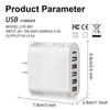6 Ports USB Type C Charger PD Fast Charging Adapter Quick Charge3.0 For iPhone Samsung Xiaomi Huawei Phone Wall Charger Plug