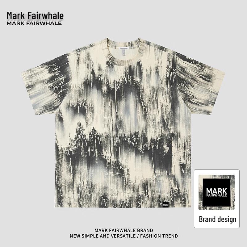 Mark Fairwhale Men s American High Street Ink Wash Print Short Sleeve T-Shirt L