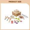 Wooden Play Kitchen Accessory Pretend Cookware Set Realistic Toy Cooking Utensils