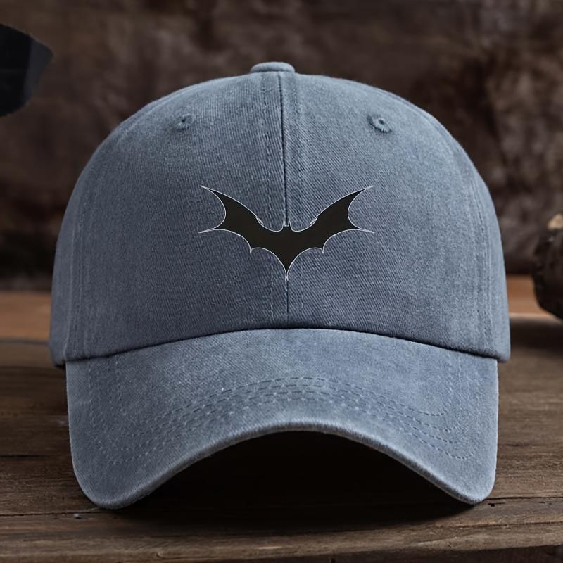 Casquette de Baseball Unisexe Imprimé Chauve-souris Noir Mode Polyvalente Chapeau seau Tendance Convient à Toutes les Saisons