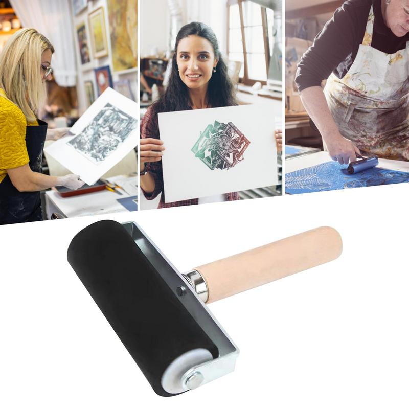 New Professional Rubber Roller Brayer Ink Painting Printmaking Roller Art Craft Projects Ink Stamping Tool Paint Roller