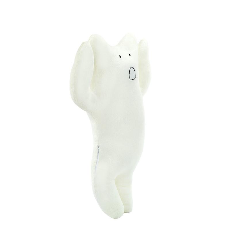 Creative Long Cat Plush Toy With Feather Cotton Filling For Kids And Girls Birthday Gift
