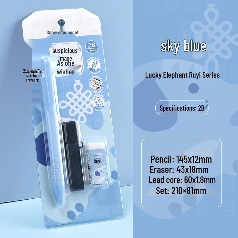 Macaron Color Bubble Pencil - Custom Logo 2B No-Sharpen Exam Pencil for Filling Bubble Answer Sheets