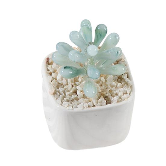 Glazed Succulents Potted Plants Artificial Succulents Mini Maintenance-Free