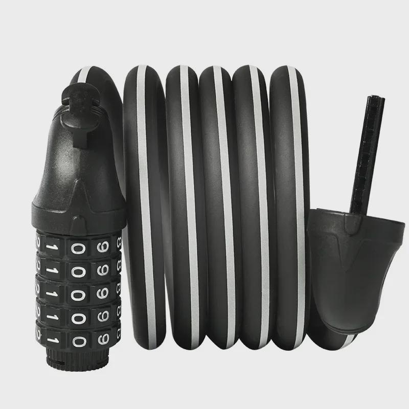 Reflekterande Cykelkabellås med Fem-siffrigt Kombinationslås för Mountainbikes & Landsvägscyklar