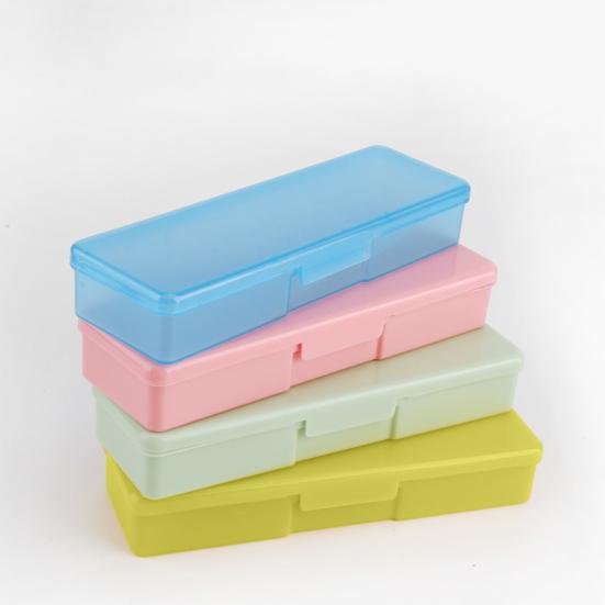2Pcs Tool Storage Box Large Capacity Buckle Closure Smooth Surface Nail Tool Storage Box Stationery Container Household Supplies
