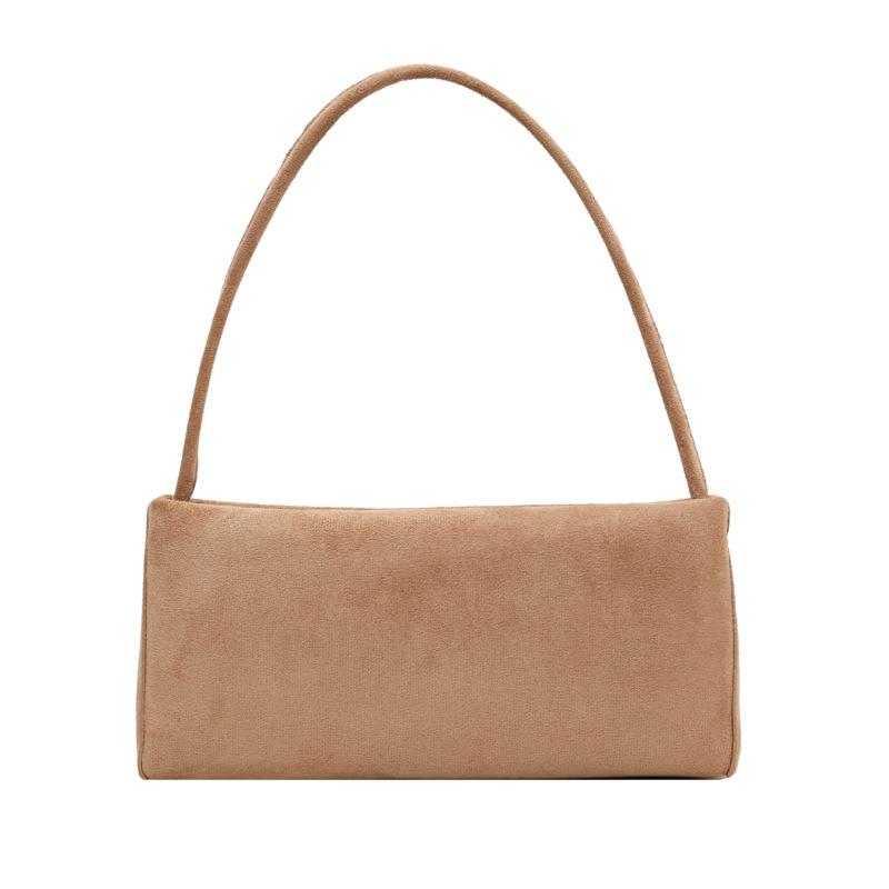 2025 Autumn Niche Baguette Armpit Bag Retro Solid Color Simple Women's Shoulder Bag Fashion Casual Messenger Bag Women