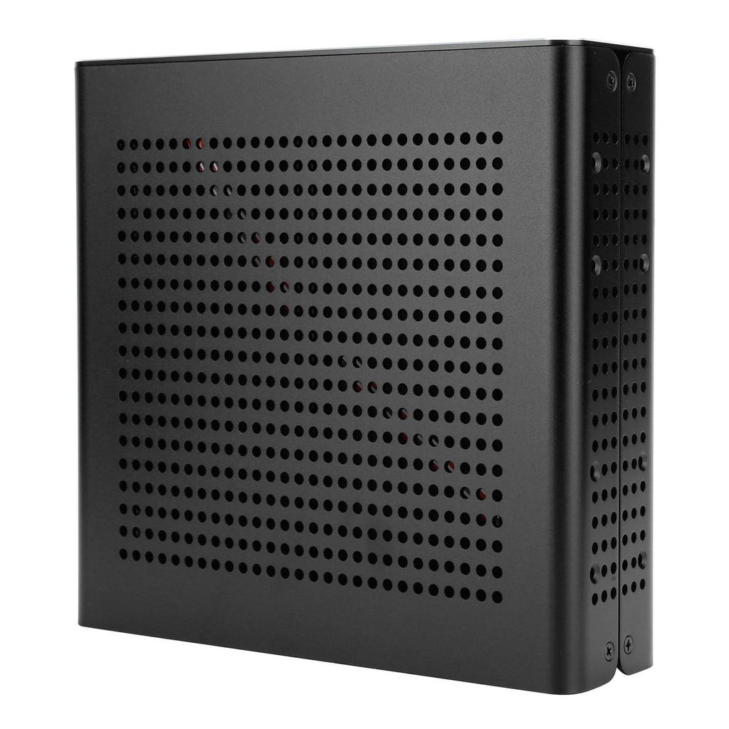 G60S HTPC Chassis Full Aluminum DCATX Power Supply MiniITX Case for Desktop Computer(Noir USB2.0)