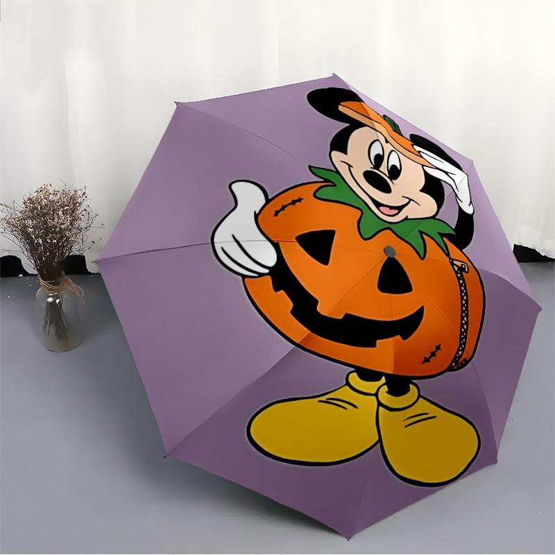 1pc Pumpkin Mickey Automatic Open/close Folding Umbrella, Compact Portable Travel Umbrella, Perfect Gift for FriendsCute Umbrella yy250812060