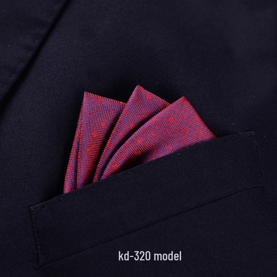 Men's British Red Pocket Square for Business or Wedding