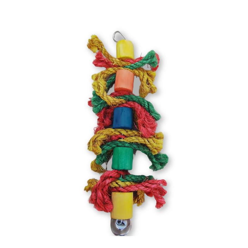 Natural Wood Bird Basket for Small Birds Eco-Friendly Hanging Chew Toy for Parrots and Parakeets