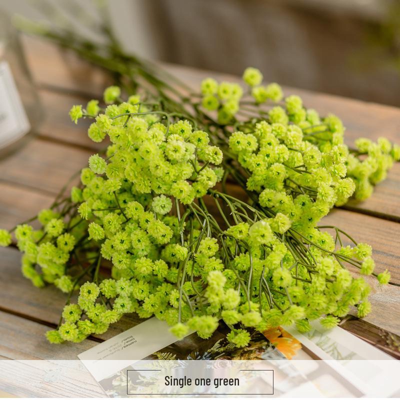 Silk Gypsophila Bouquet: Artificial Floral Arrangement for Living Room or Dining Table Decor