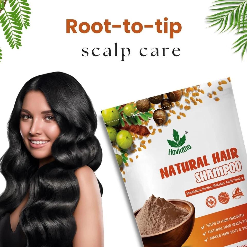 Havintha Natürliches Haarshampoo Vollständig Bio Frei von Parabenen und Sulfaten 227g