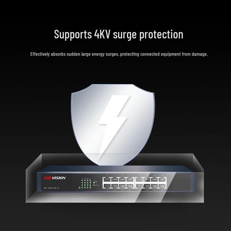 

HIKVISION 16-Port Gigabit Unmanaged Network Switch CN plug (adapter included)