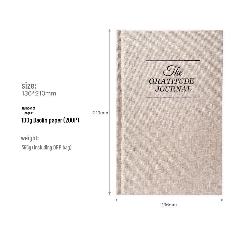 Cross-Border Gratitude Journal & Planner - Linen Fabric