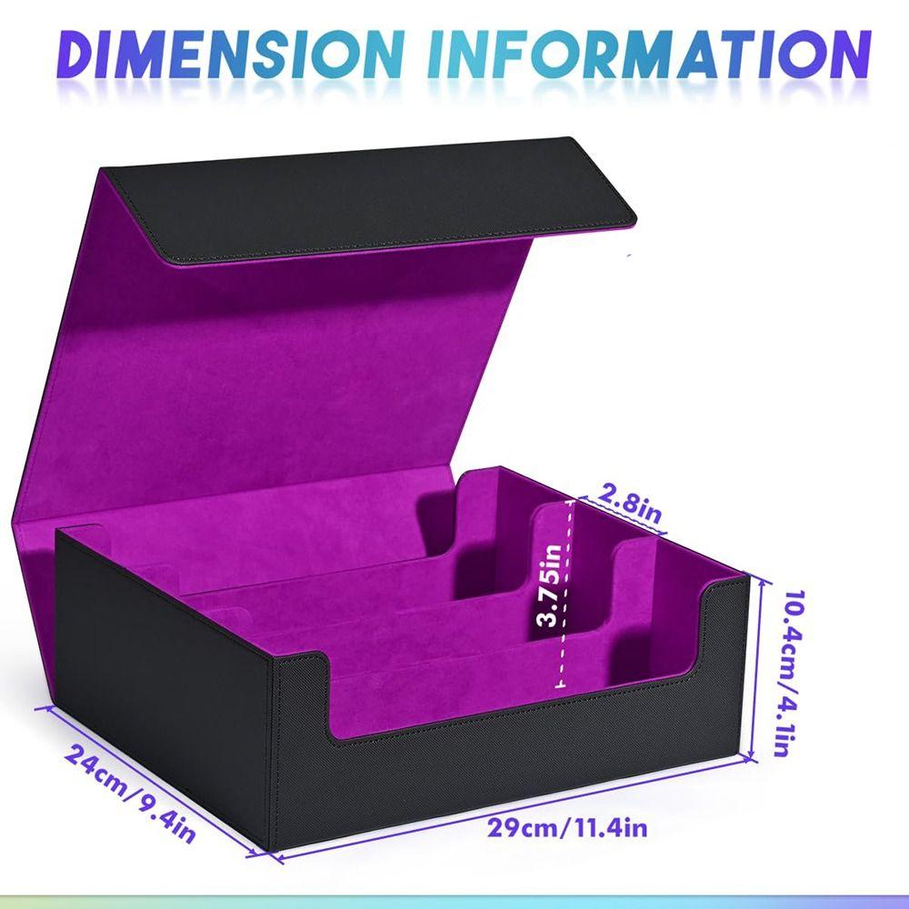 Magnetic Closure Trading Card Storage Box 1800+ Card Protection Box  For TCG PTCG MTG Sports Cards
