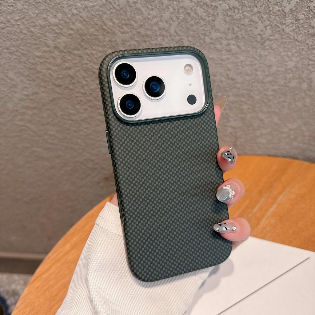 iPhone 17 Pro Max Kevlar Pattern Magnetic Case - Ultra-Thin, Carbon Fiber, Drop-Proof Hard Shell