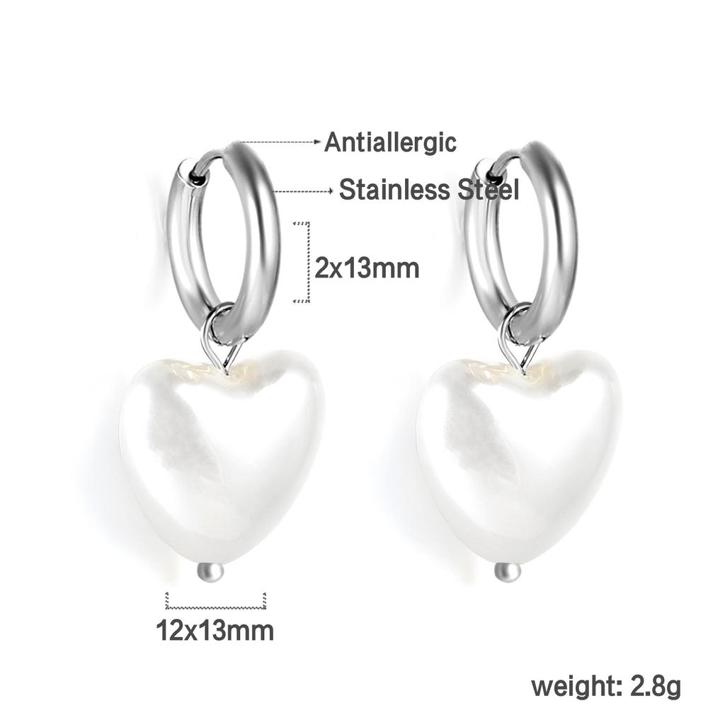 Elegant Baroque White Pearl Earrings Fashionable High-End Pearl Jewelry