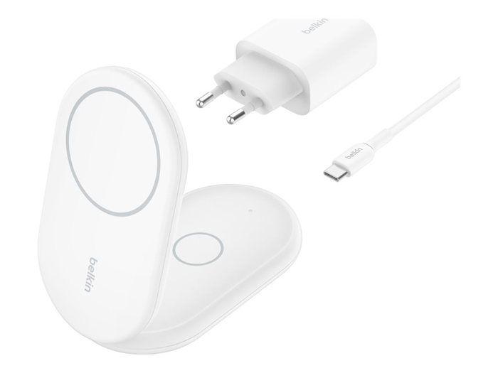 Chargeur sans Fil - BELKIN - BoostCharge - 15 W Qi2 - Compatible MagSafe - 2-en-1 Pliable