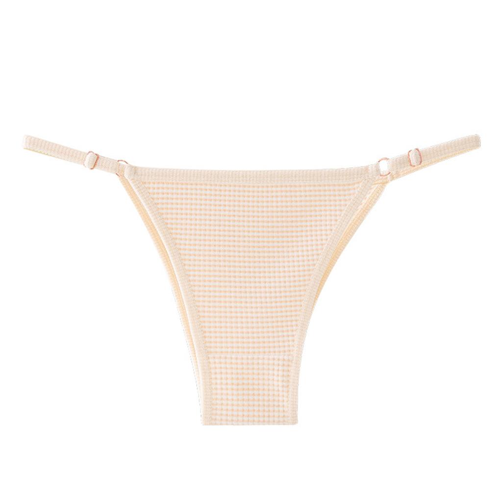 Women Mesh Sheer Panties Adjustable Strap Low Waist Breathable Seamless Underwear Lingerie Briefs