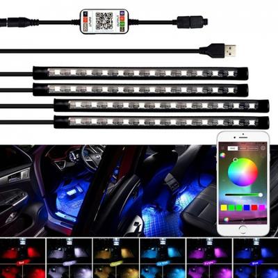 APP 8.7In/22CM RGB LED Strip Light 48-5050SMD Music Remote Room Light Waterproof