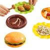 Space-Saving Mini Plates for BBQ Parties & Events Cute Hamburger Style Dessert Plates for Snacks Desserts and Sushi Dip